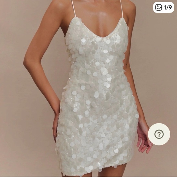 Meshki White Sequin Mini Dress - Picture 4 of 4